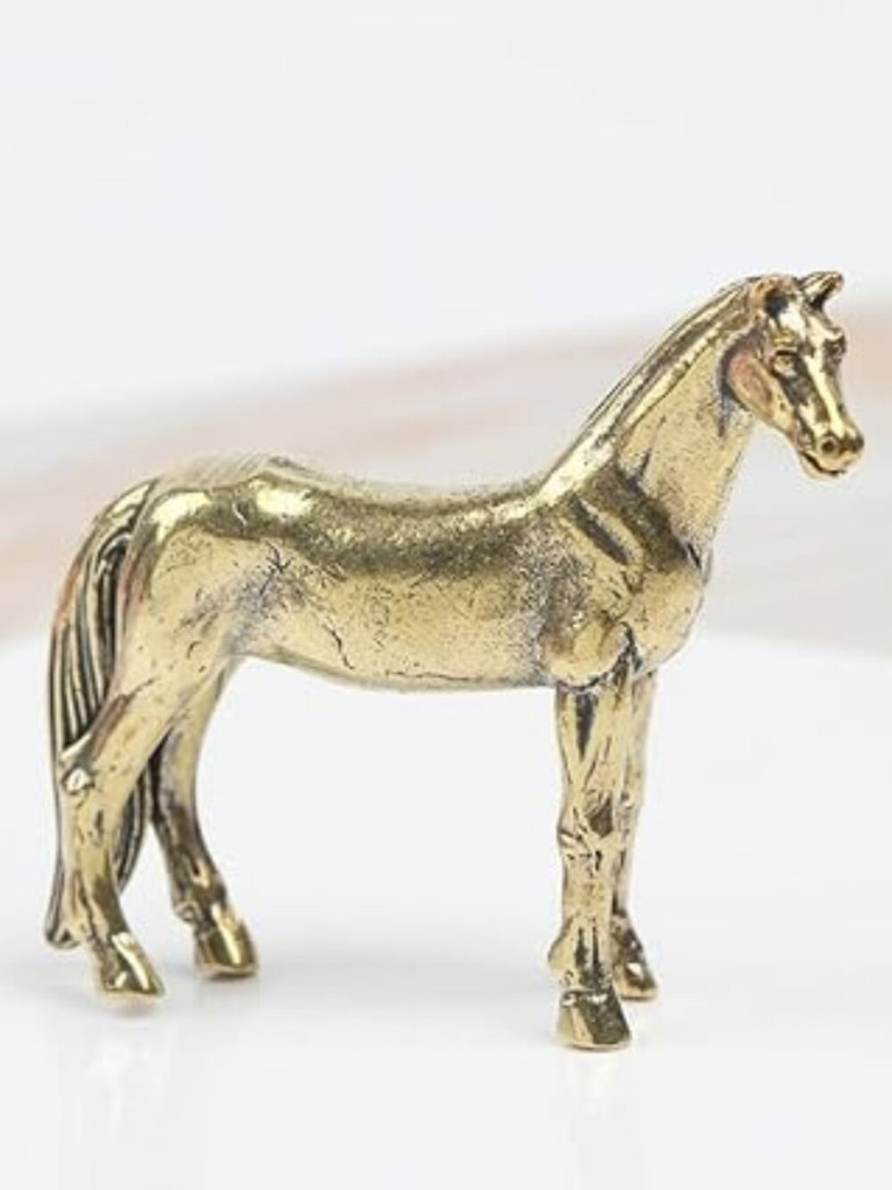 Antique Look Bronze Horse Statue Country Home Decor Western Horse Lover Mini